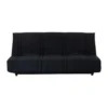 Banquette Clic Clac 3 Places - Tissu Noir - Style Contemporain - L 193 X P 92 Cm