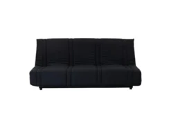 Banquette Clic Clac 3 Places - Tissu Noir - Style Contemporain - L 193 X P 92 Cm