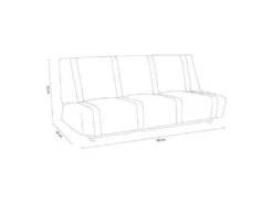Banquette Clic Clac 3 Places - Tissu Noir - Style Contemporain - L 193 X P 92 Cm -Canapé Soldes Boutique canape 19913173