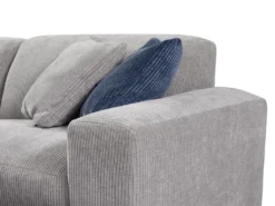 Canapé D'angle Gauche En Velours Côtelé Gris TIRONO 10 Canapé D'angle Gauche En Velours Côtelé Gris TIRONO -Canapé Soldes Boutique canape 19914147