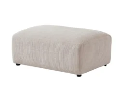 Canapé D'angle Gauche Et Pouf En Velours Côtelé Beige TIRONO -Canapé Soldes Boutique canape 19916913