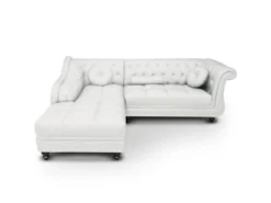 Canapé D'angle Brittish Blanc Style Chesterfield -Canapé Soldes Boutique canape 19939933