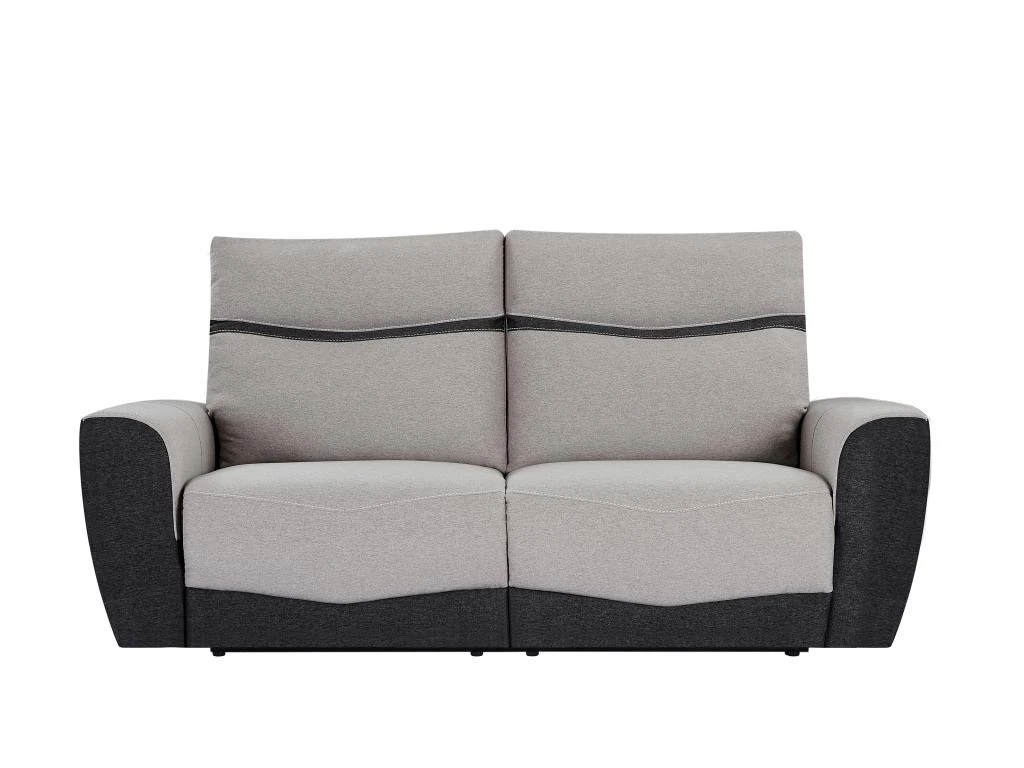 Canapé 3 Places Relax électrique En Tissu Gris Et Anthracite DAMON 3 Canapé 3 Places Relax électrique En Tissu Gris Et Anthracite DAMON – Image 3