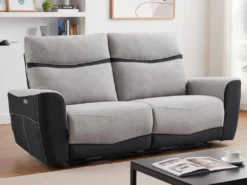 Canapé 3 Places Relax électrique En Tissu Gris Et Anthracite DAMON 17 Canapé 3 Places Relax électrique En Tissu Gris Et Anthracite DAMON -Canapé Soldes Boutique canape 19946611