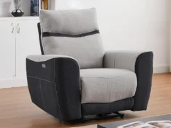Fauteuil Relax électrique En Tissu Gris Et Anthracite DAMON 15 Fauteuil Relax électrique En Tissu Gris Et Anthracite DAMON -Canapé Soldes Boutique canape 19946613