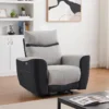 Fauteuil Relax électrique En Tissu Gris Et Anthracite DAMON