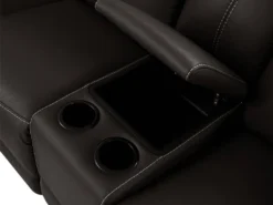 Grand Canapé D'angle Relax En Cuir Marron DEVERA -Canapé Soldes Boutique canape 19956277