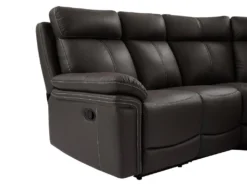 Grand Canapé D'angle Relax En Cuir Marron DEVERA -Canapé Soldes Boutique canape 19956289