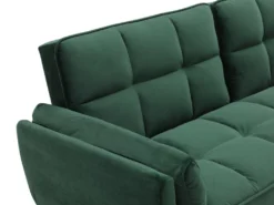 Canapé 3 Places Convertible Clic-clac En Velours Vert GULCAN -Canapé Soldes Boutique canape 19964389