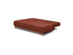 Banquette Convertible 3 Places MIKA - Velours Côtelé Terracotta - Coffre De Rangement - L 192 X H 84 X P 93 Cm -Canapé Soldes Boutique canape 19985603