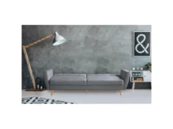 Canapé Convertible Clic-clac Scandinave Refresha Tissu Gris Clair -Canapé Soldes Boutique canape 20006663