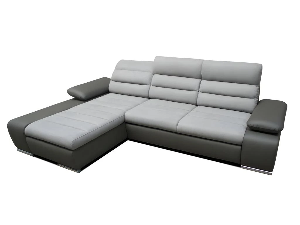 Canapé D'angle Convertible En Tissu Et Simili MIRABEAU - Bicolore Beige/marron - Angle Droit 6 Canapé D'angle Convertible En Tissu Et Simili MIRABEAU - Bicolore Beige/marron - Angle Droit – Image 6