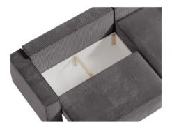 CLARISSE - Canapé D'angle Convertible Réversible Avec Coffre En Velours Côtelé - Gris Anthracite 19 CLARISSE - Canapé D'angle Convertible Réversible Avec Coffre En Velours Côtelé - Gris Anthracite -Canapé Soldes Boutique canape 20127809