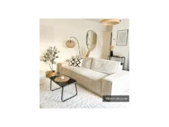 Canapé 4 Places Convertible En Velours Côtelé Beige AMELIA De Pascal Morabito -Canapé Soldes Boutique canape 20297169