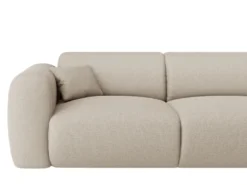 Grand Canapé D'angle Droit En Tissu Chiné Beige POGNI -Canapé Soldes Boutique canape 20729171