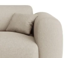 Grand Canapé D'angle Gauche En Tissu Chiné Beige POGNI -Canapé Soldes Boutique canape 20729433