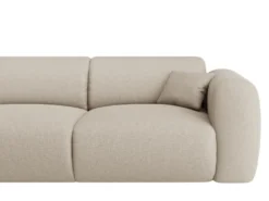 Grand Canapé D'angle Gauche En Tissu Chiné Beige POGNI -Canapé Soldes Boutique canape 20729435