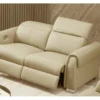 Canapé 3 Places Avec 2 Relax électriques En Cuir Italien Buffle TOPRELAX, Beige