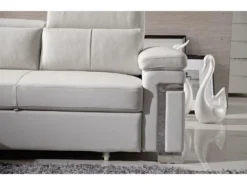 Canapé D'angle Convertible En Cuir Buffle Luxe 5 Places, ALLURE, Blanc, Angle Gauche 16 Canapé D'angle Convertible En Cuir Buffle Luxe 5 Places, ALLURE, Blanc, Angle Gauche -Canapé Soldes Boutique canape 20888261