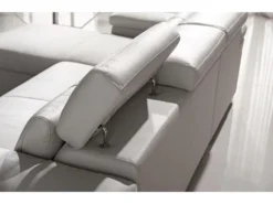 Canapé D'angle Convertible En Cuir Buffle Luxe 5 Places, ALLURE, Blanc, Angle Gauche 18 Canapé D'angle Convertible En Cuir Buffle Luxe 5 Places, ALLURE, Blanc, Angle Gauche -Canapé Soldes Boutique canape 20888265