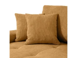 Canapé D'angle Convertible Gauche 4 Places Coffre Jonas Velours Côtelé Jaune -Canapé Soldes Boutique canape 20941713