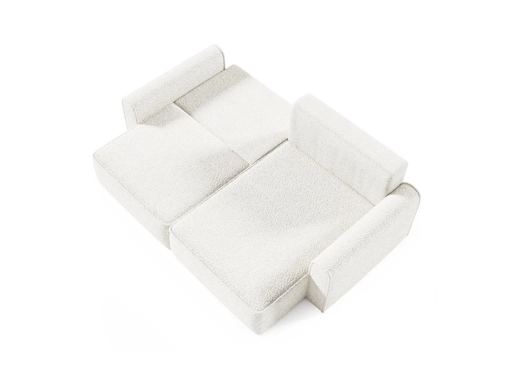 Canapé D'angle Réversible Convertible 3 Places Coffre Valentin Mini Bouclé Blanc 3 Canapé D'angle Réversible Convertible 3 Places Coffre Valentin Mini Bouclé Blanc – Image 3