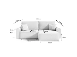 Canapé D'angle Réversible Convertible 3 Places Coffre Valentin Mini Bouclé Blanc 8 Canapé D'angle Réversible Convertible 3 Places Coffre Valentin Mini Bouclé Blanc -Canapé Soldes Boutique canape 20941797