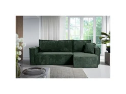 Canapé D'angle Réversible Convertible 3 Places Ezekiel Velours Côtelé Vert Sapin 8 Canapé D'angle Réversible Convertible 3 Places Ezekiel Velours Côtelé Vert Sapin -Canapé Soldes Boutique canape 20941977