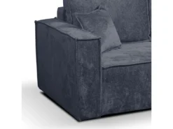 Canapé D'angle Réversible Convertible 3 Places Coffre Romain Velours Gris Foncé -Canapé Soldes Boutique canape 20942031