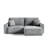 Canapé D'angle Réversible Convertible 3 Places Coffre Valentin Mini Bouclé Gris