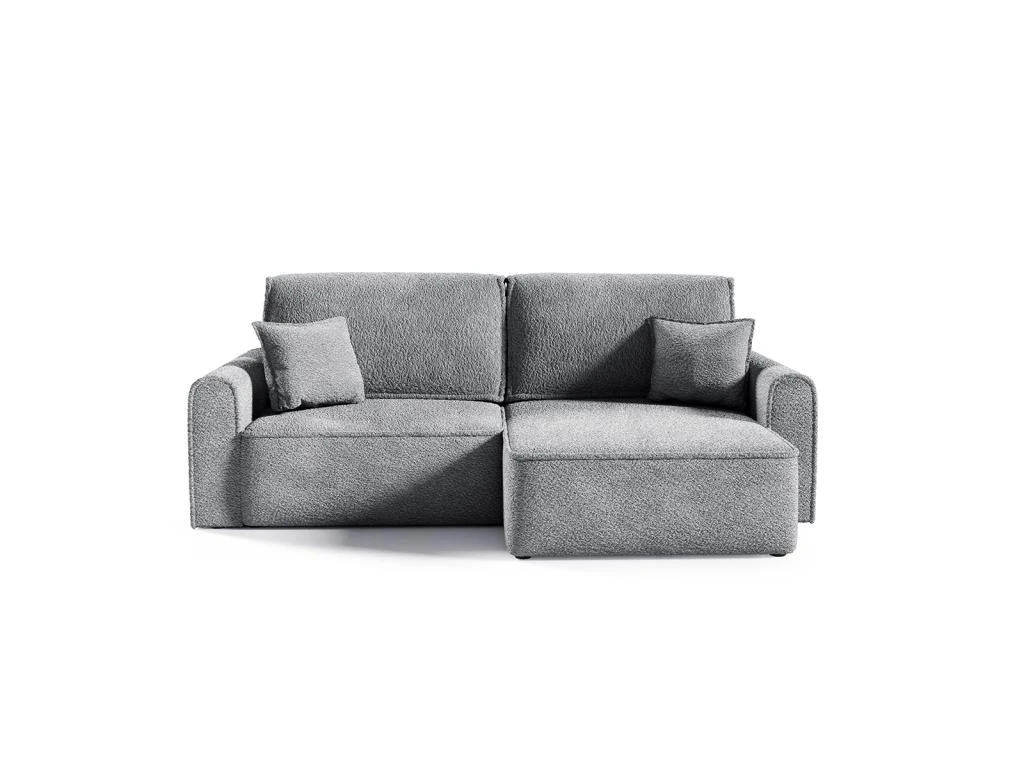 Canapé D'angle Réversible Convertible 3 Places Coffre Valentin Mini Bouclé Gris 1 Canapé D'angle Réversible Convertible 3 Places Coffre Valentin Mini Bouclé Gris