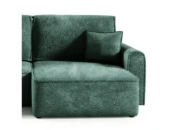 Canapé D'angle Réversible Convertible 3 Places Coffre Valentin Mini Bouclé Vert Sapin -Canapé Soldes Boutique canape 20942169