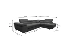 Canapé D'angle Convertible Droit 4 Places Coffre Martin Velours Côtelé Gris Foncé 6 Canapé D'angle Convertible Droit 4 Places Coffre Martin Velours Côtelé Gris Foncé -Canapé Soldes Boutique canape 20942223