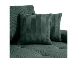 Canapé D'angle Convertible Droit 4 Places Coffre Jonas Velours Côtelé Vert Sapin -Canapé Soldes Boutique canape 20942243