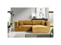 Canapé D'angle Réversible Convertible 3 Places Jimmy Velours Côtelé Jaune 7 Canapé D'angle Réversible Convertible 3 Places Jimmy Velours Côtelé Jaune -Canapé Soldes Boutique canape 20942257