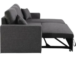 Canapé D'angle Convertible/ Réversible Avec Coffre "Alain" - 3 Places - Gris -Canapé Soldes Boutique canape 20959307