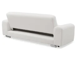 Canapé-lit Clic-clac 3 Places Confort Lucille Tissu Bouclette Crème -Canapé Soldes Boutique canape 21043667