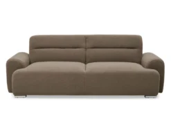 Canapé-lit Clic-clac 3 Places Confort Lucille Tissu Bouclette Taupe