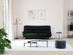 Canapé Convertible Clic-clac MAXIME En Simili - Noir