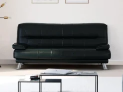 Canapé Convertible Clic-clac MAXIME En Simili - Noir -Canapé Soldes Boutique canape 21142733