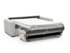 Canapé 4 Places Convertible Express En Velours Côtelé Beige - Couchage 160 Cm - Matelas 18 Cm - MONDOVI -Canapé Soldes Boutique canape 21153701