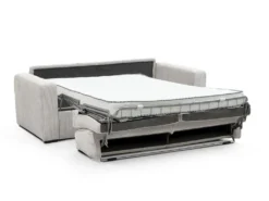 Canapé 4 Places Convertible Express En Velours Côtelé Beige - Couchage 160 Cm - Matelas 14 Cm - MONDOVI -Canapé Soldes Boutique canape 21153715