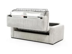 Canapé 4 Places Convertible Express En Velours Côtelé Beige - Couchage 160 Cm - Matelas 14 Cm - MONDOVI -Canapé Soldes Boutique canape 21153721