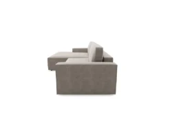 Canapé Angle Gauche Convertible Coffre Velours Taupe 300x174cm -Canapé Soldes Boutique canape 21219161