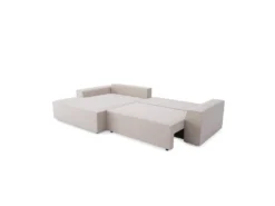 Canapé Angle Gauche Convertible Coffre Velours Côtelé Crème 300x174cm 11 Canapé Angle Gauche Convertible Coffre Velours Côtelé Crème 300x174cm -Canapé Soldes Boutique canape 21219301