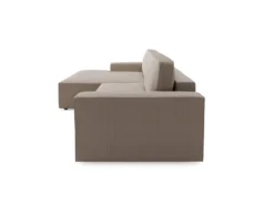 Canapé Angle Gauche Convertible Coffre Velours Côtelé Taupe 300x174cm -Canapé Soldes Boutique canape 21219461