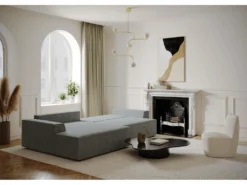 Canapé Angle Gauche Convertible Coffre Velours Gris 300x174cm 9 Canapé Angle Gauche Convertible Coffre Velours Gris 300x174cm -Canapé Soldes Boutique canape 21219747