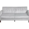 LIVERPOOL - Canapé Convertible En Velours Gris Clair