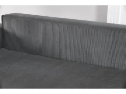 COSY - Canapé Convertible D'angle En Velours Côtelé Gris -Canapé Soldes Boutique canape 21270201