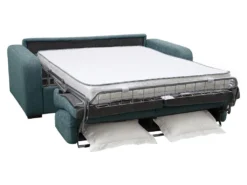 Canapé 4 Places Convertible Express En Tissu Bleu - Matelas 14 Cm - Couchage 160cm - BEVIS -Canapé Soldes Boutique canape 2145777
